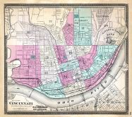 Cincinnati, Ohio State Atlas 1868